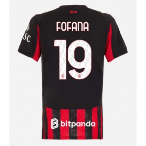 AC Milan Youssouf Fofana #19 Domácí Dres pro Dámy 2025-26 Krátkým Rukávem
