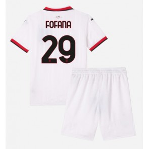 AC Milan Youssouf Fofana #29 Venkovní dres komplet pro Děti 2024-25 Krátkým Rukávem (+ Krátké kalhoty)
