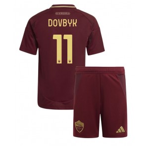 AS Roma Artem Dovbyk #11 Domácí dres komplet pro Děti 2024-25 Krátkým Rukávem (+ Krátké kalhoty)