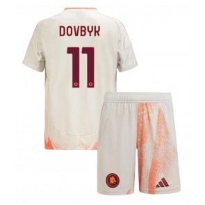 AS Roma Artem Dovbyk #11 Venkovní dres komplet pro Děti 2024-25 Krátkým Rukávem (+ Krátké kalhoty)