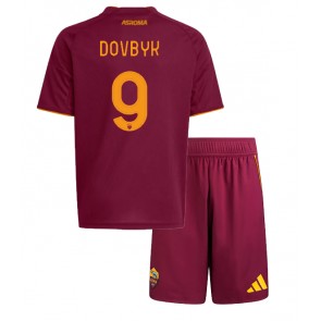 AS Roma Artem Dovbyk #9 Domácí dres komplet pro Děti 2025-26 Krátkým Rukávem (+ Krátké kalhoty)