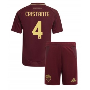 AS Roma Bryan Cristante #4 Domácí dres komplet pro Děti 2024-25 Krátkým Rukávem (+ Krátké kalhoty)