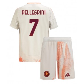 AS Roma Lorenzo Pellegrini #7 Venkovní dres komplet pro Děti 2024-25 Krátkým Rukávem (+ Krátké kalhoty)