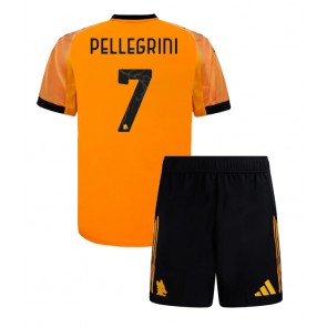 AS Roma Lorenzo Pellegrini #7 Venkovní dres komplet pro Děti 2025-26 Krátkým Rukávem (+ Krátké kalhoty)