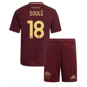AS Roma Matias Soule #18 Domácí dres komplet pro Děti 2024-25 Krátkým Rukávem (+ Krátké kalhoty)