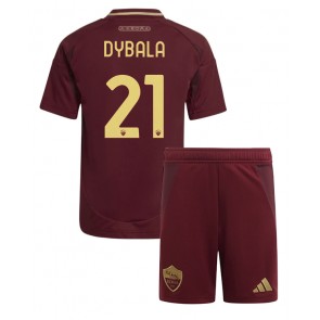 AS Roma Paulo Dybala #21 Domácí dres komplet pro Děti 2024-25 Krátkým Rukávem (+ Krátké kalhoty)