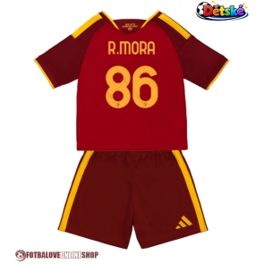 AS Roma Rodrigo Mora #86 Domácí dres komplet pro Děti 2026-27 Krátkým Rukávem (+ Krátké kalhoty)