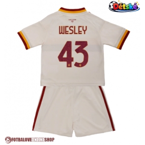 AS Roma Wesley Franca #43 Venkovní dres komplet pro Děti 2026-27 Krátkým Rukávem (+ Krátké kalhoty)