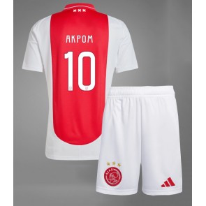 Ajax Chuba Akpom #10 Domácí dres komplet pro Děti 2024-25 Krátkým Rukávem (+ Krátké kalhoty)