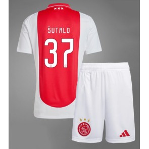 Ajax Josip Sutalo #37 Domácí dres komplet pro Děti 2024-25 Krátkým Rukávem (+ Krátké kalhoty)