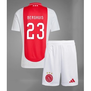 Ajax Steven Berghuis #23 Domácí dres komplet pro Děti 2024-25 Krátkým Rukávem (+ Krátké kalhoty)