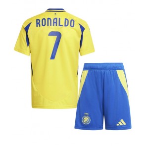 Al-Nassr Cristiano Ronaldo #7 Domácí dres komplet pro Děti 2024-25 Krátkým Rukávem (+ Krátké kalhoty)