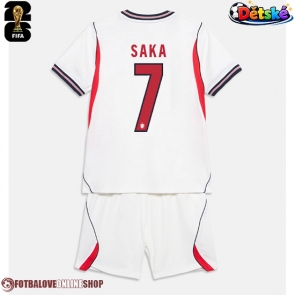 Anglie Bukayo Saka #7 Domácí dres komplet pro Děti MS 2026 Krátkým Rukávem (+ Krátké kalhoty)