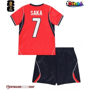 Anglie Bukayo Saka #7 Venkovní dres komplet pro Děti MS 2026 Krátkým Rukávem (+ Krátké kalhoty)
