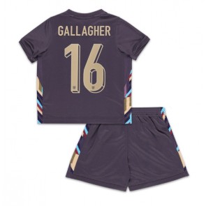 Anglie Conor Gallagher #16 Venkovní dres komplet pro Děti ME 2024 Krátkým Rukávem (+ Krátké kalhoty)