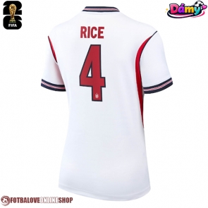 Anglie Declan Rice #4 Domácí Dres pro Dámy MS 2026 Krátkým Rukávem