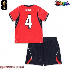 Anglie Declan Rice #4 Venkovní dres komplet pro Děti MS 2026 Krátkým Rukávem (+ Krátké kalhoty)