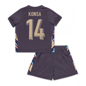 Anglie Ezri Konsa #14 Venkovní dres komplet pro Děti ME 2024 Krátkým Rukávem (+ Krátké kalhoty)