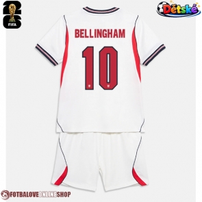 Anglie Jude Bellingham #10 Domácí dres komplet pro Děti MS 2026 Krátkým Rukávem (+ Krátké kalhoty)