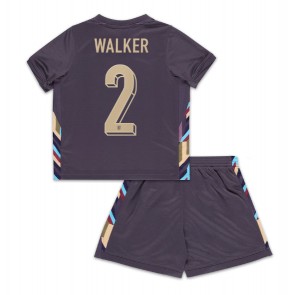 Anglie Kyle Walker #2 Venkovní dres komplet pro Děti ME 2024 Krátkým Rukávem (+ Krátké kalhoty)