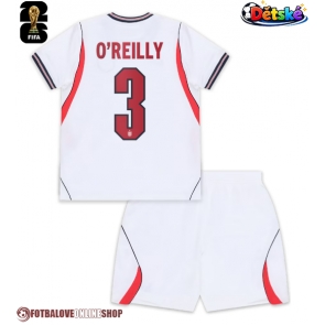 Anglie Nico O'Reilly #3 Domácí dres komplet pro Děti MS 2026 Krátkým Rukávem (+ Krátké kalhoty)