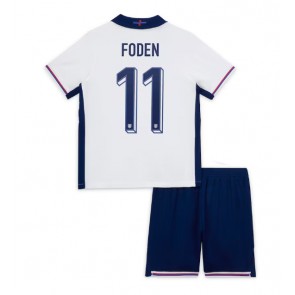 Anglie Phil Foden #11 Domácí dres komplet pro Děti ME 2024 Krátkým Rukávem (+ Krátké kalhoty)