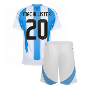 Argentina Alexis Mac Allister #20 Domácí dres komplet pro Děti Copa America 2024 Krátkým Rukávem (+ Krátké kalhoty)