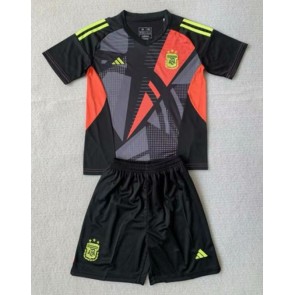 Argentina Brankář Domácí dres komplet pro Děti Copa America 2024 Krátkým Rukávem (+ Krátké kalhoty)