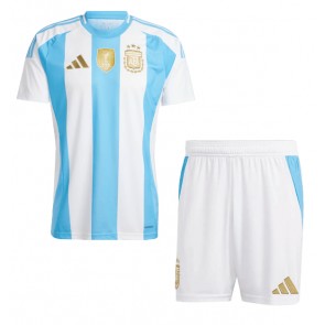 Argentina Domácí dres komplet pro Děti Copa America 2024 Krátkým Rukávem (+ Krátké kalhoty)