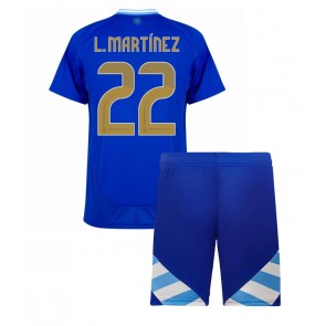 Argentina Lautaro Martinez #22 Venkovní dres komplet pro Děti Copa America 2024 Krátkým Rukávem (+ Krátké kalhoty)