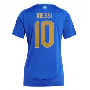 Argentina Lionel Messi #10 Venkovní Dres pro Dámy Copa America 2024 Krátkým Rukávem