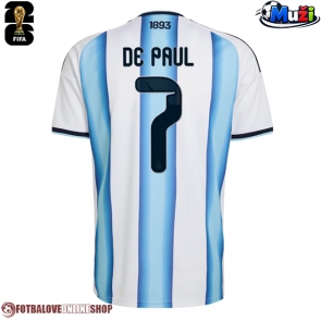 Argentina Rodrigo De Paul #7 Domácí Dres MS 2026 Krátkým Rukávem