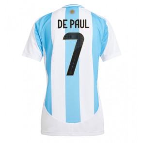 Argentina Rodrigo De Paul #7 Domácí Dres pro Dámy Copa America 2024 Krátkým Rukávem