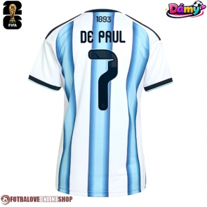 Argentina Rodrigo De Paul #7 Domácí Dres pro Dámy MS 2026 Krátkým Rukávem