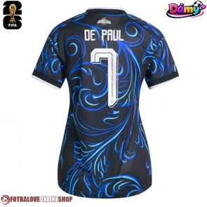 Argentina Rodrigo De Paul #7 Venkovní Dres pro Dámy MS 2026 Krátkým Rukávem