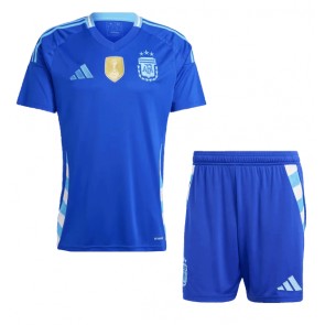 Argentina Venkovní dres komplet pro Děti Copa America 2024 Krátkým Rukávem (+ Krátké kalhoty)