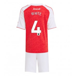 Arsenal Ben White #4 Domácí dres komplet pro Děti 2025-26 Krátkým Rukávem (+ Krátké kalhoty)