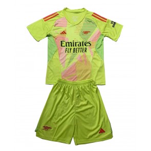 Arsenal Brankář Domácí dres komplet pro Děti 2024-25 Krátkým Rukávem (+ Krátké kalhoty)