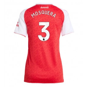 Arsenal Cristhian Mosquera #3 Domácí Dres pro Dámy 2025-26 Krátkým Rukávem