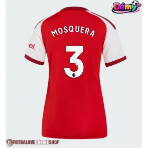 Arsenal Cristhian Mosquera #3 Domácí Dres pro Dámy 2026-27 Krátkým Rukávem