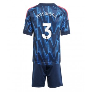 Arsenal Cristhian Mosquera #3 Venkovní dres komplet pro Děti 2025-26 Krátkým Rukávem (+ Krátké kalhoty)