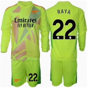Arsenal David Raya #22 Brankář Domácí dres komplet pro Děti 2024-25 Dlouhým Rukávem (+ Krátké kalhoty)