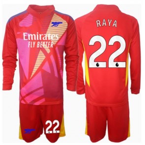 Arsenal David Raya #22 Brankář Venkovní dres komplet pro Děti 2024-25 Dlouhým Rukávem (+ Krátké kalhoty)