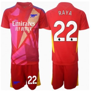 Arsenal David Raya #22 Brankář Venkovní dres komplet pro Děti 2024-25 Krátkým Rukávem (+ Krátké kalhoty)