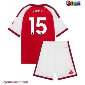 Arsenal Ezri Konsa #15 Domácí dres komplet pro Děti 2026-27 Krátkým Rukávem (+ Krátké kalhoty)
