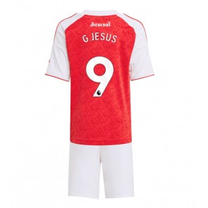Arsenal Gabriel Jesus #9 Domácí dres komplet pro Děti 2025-26 Krátkým Rukávem (+ Krátké kalhoty)