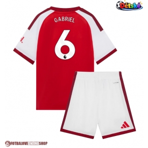 Arsenal Gabriel Magalhaes #6 Domácí dres komplet pro Děti 2026-27 Krátkým Rukávem (+ Krátké kalhoty)