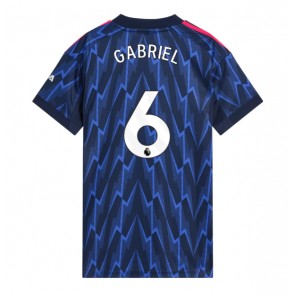 Arsenal Gabriel Magalhaes #6 Venkovní Dres pro Dámy 2025-26 Krátkým Rukávem