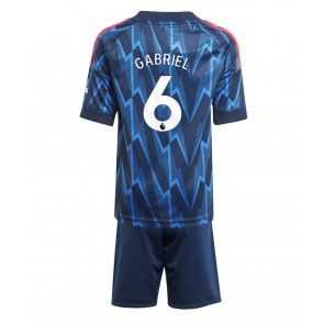 Arsenal Gabriel Magalhaes #6 Venkovní dres komplet pro Děti 2025-26 Krátkým Rukávem (+ Krátké kalhoty)
