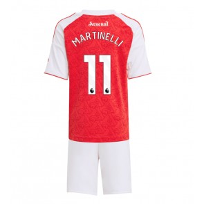 Arsenal Gabriel Martinelli #11 Domácí dres komplet pro Děti 2025-26 Krátkým Rukávem (+ Krátké kalhoty)